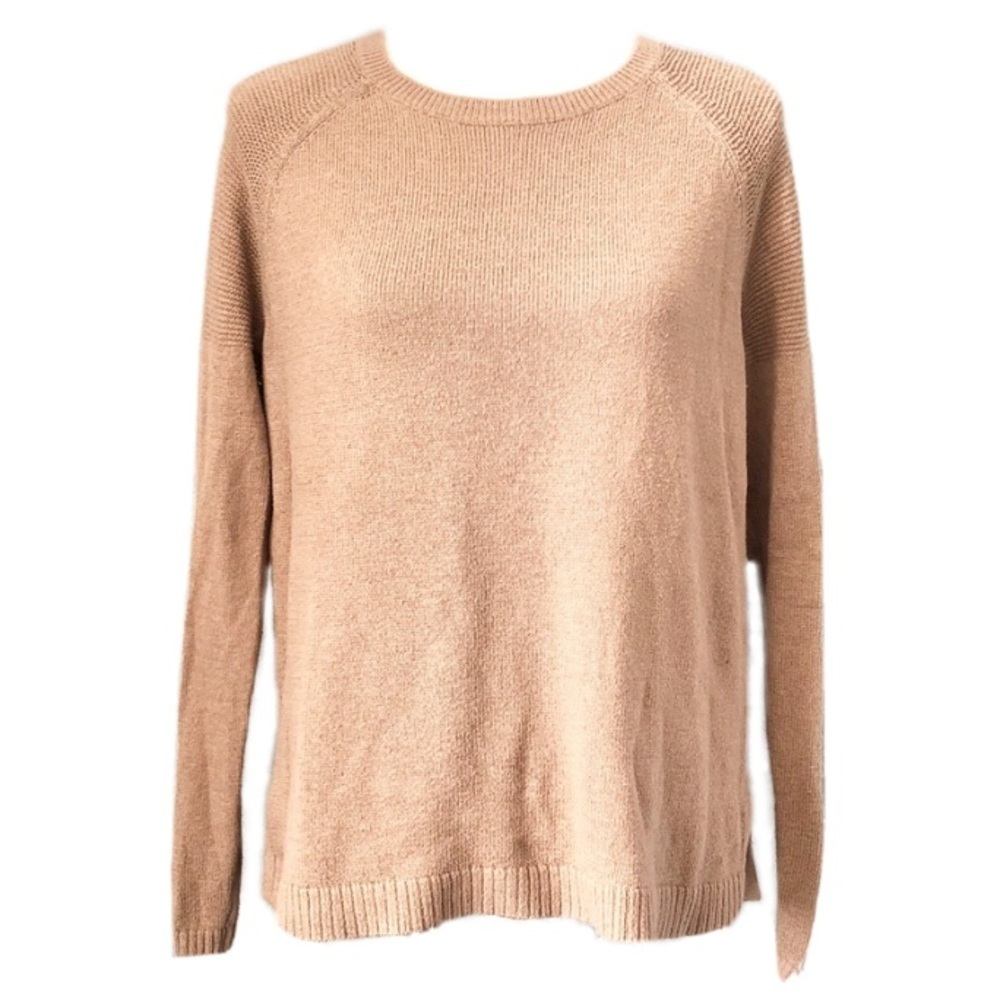 Old Navy Cotton Crewneck Tan Brown Sweater
